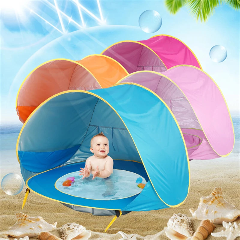 Barraca Portátil para Bebês Ocean® - Possui Mini-Piscina e Protege do Sol