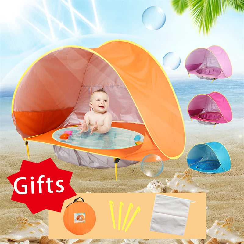 Barraca Portátil para Bebês Ocean® - Possui Mini-Piscina e Protege do Sol